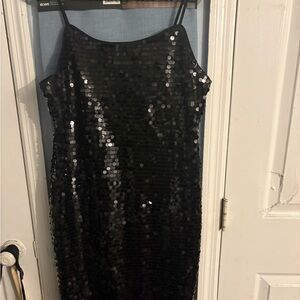 Black Sequin Dress